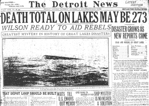 detroit news 1913 great lakes storm headline