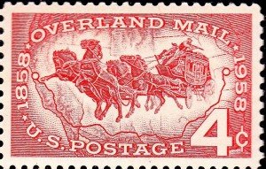 overland mail stamp