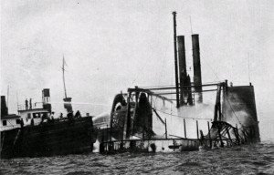 burned wreckage of steamboat general slocum