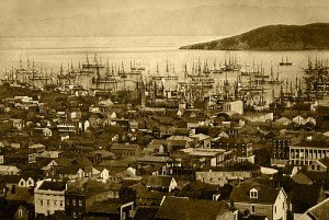 san francisco harbor during gold rush